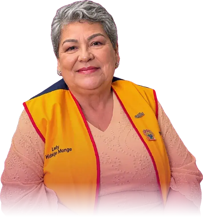 Lady Hidalgo Monge, embajadora de la Teletón 2026, sonriendo con su chaleco de la Teletón